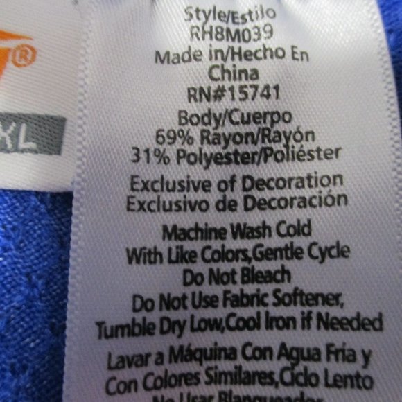 Avia active top royal blue reflective mock turtleneck stretchy size XXL - Picture 3 of 7